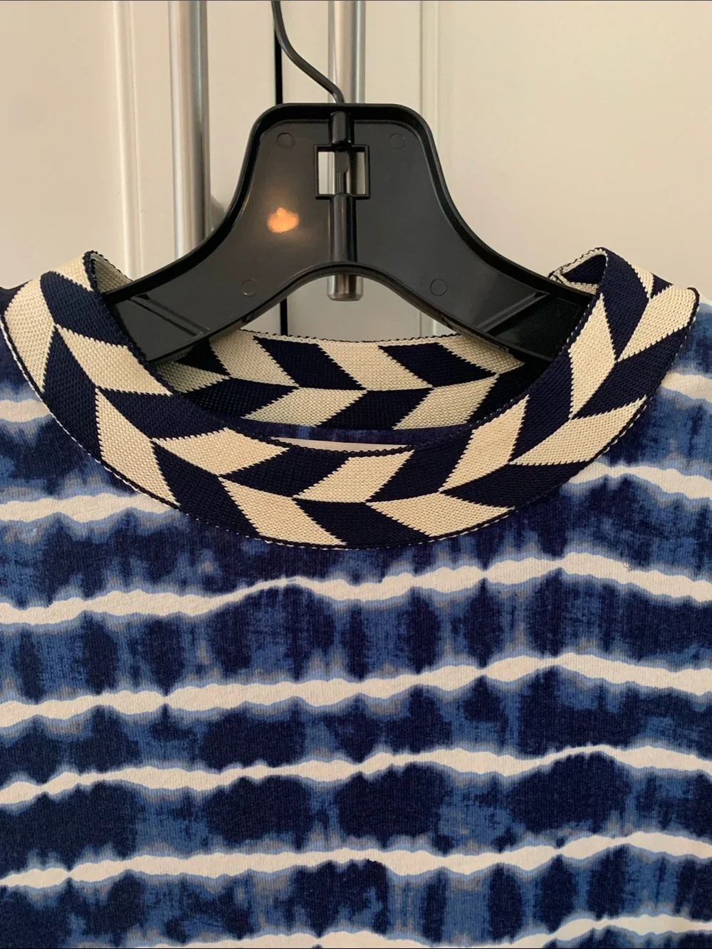 Tory Burch Blue and White Tie-Dye Mini Dress